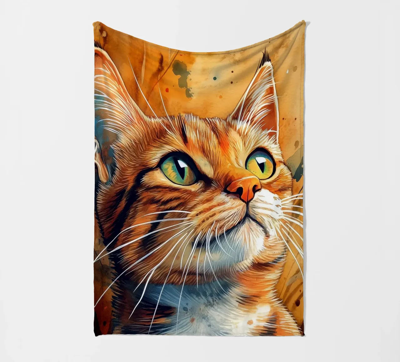 Gatto zenzero Henry coperta in pile da Justyna Jaszke JBJart