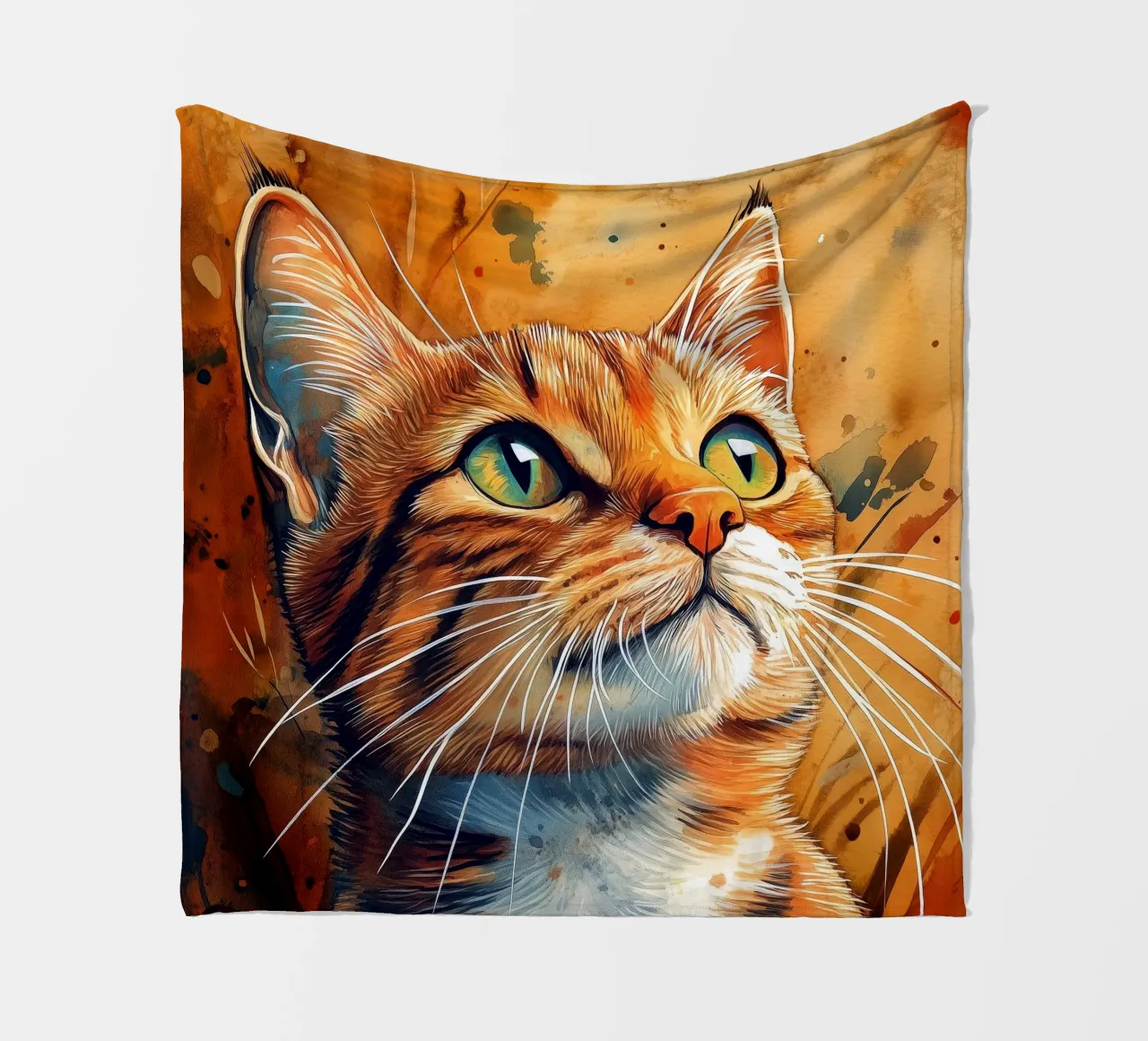 Gatto zenzero Henry coperta in pile da Justyna Jaszke JBJart