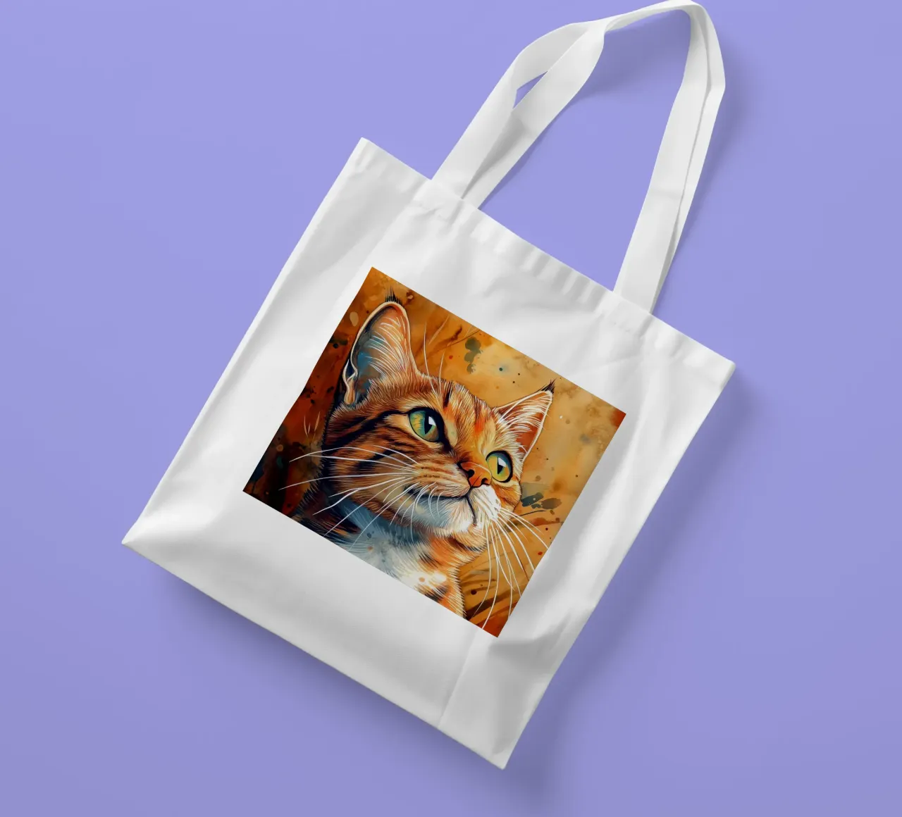 Gatto zenzero Henry borsa in juta da Justyna Jaszke JBJart