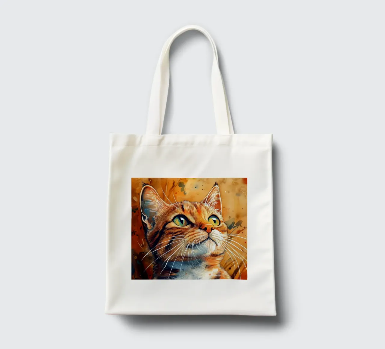 Gatto zenzero Henry borsa in juta da Justyna Jaszke JBJart