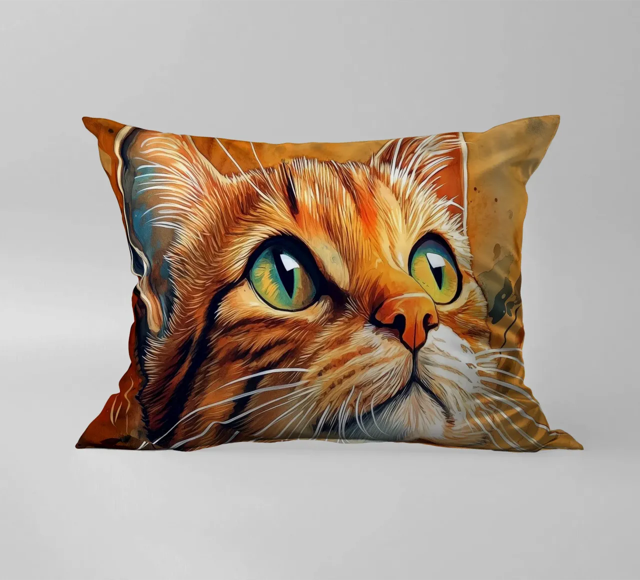Gatto zenzero Henry cuscino da Justyna Jaszke JBJart