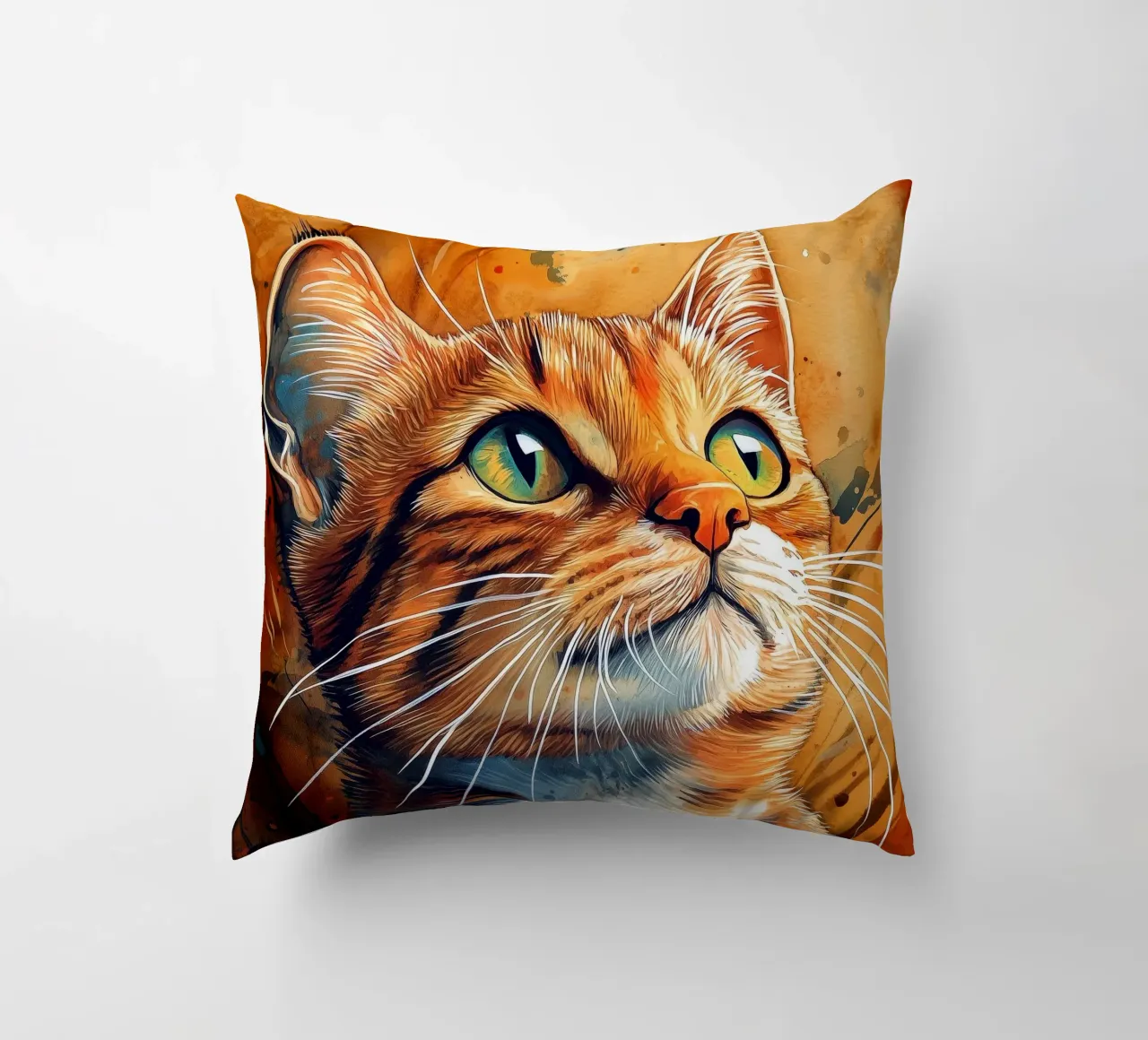 Gatto zenzero Henry cuscino da Justyna Jaszke JBJart