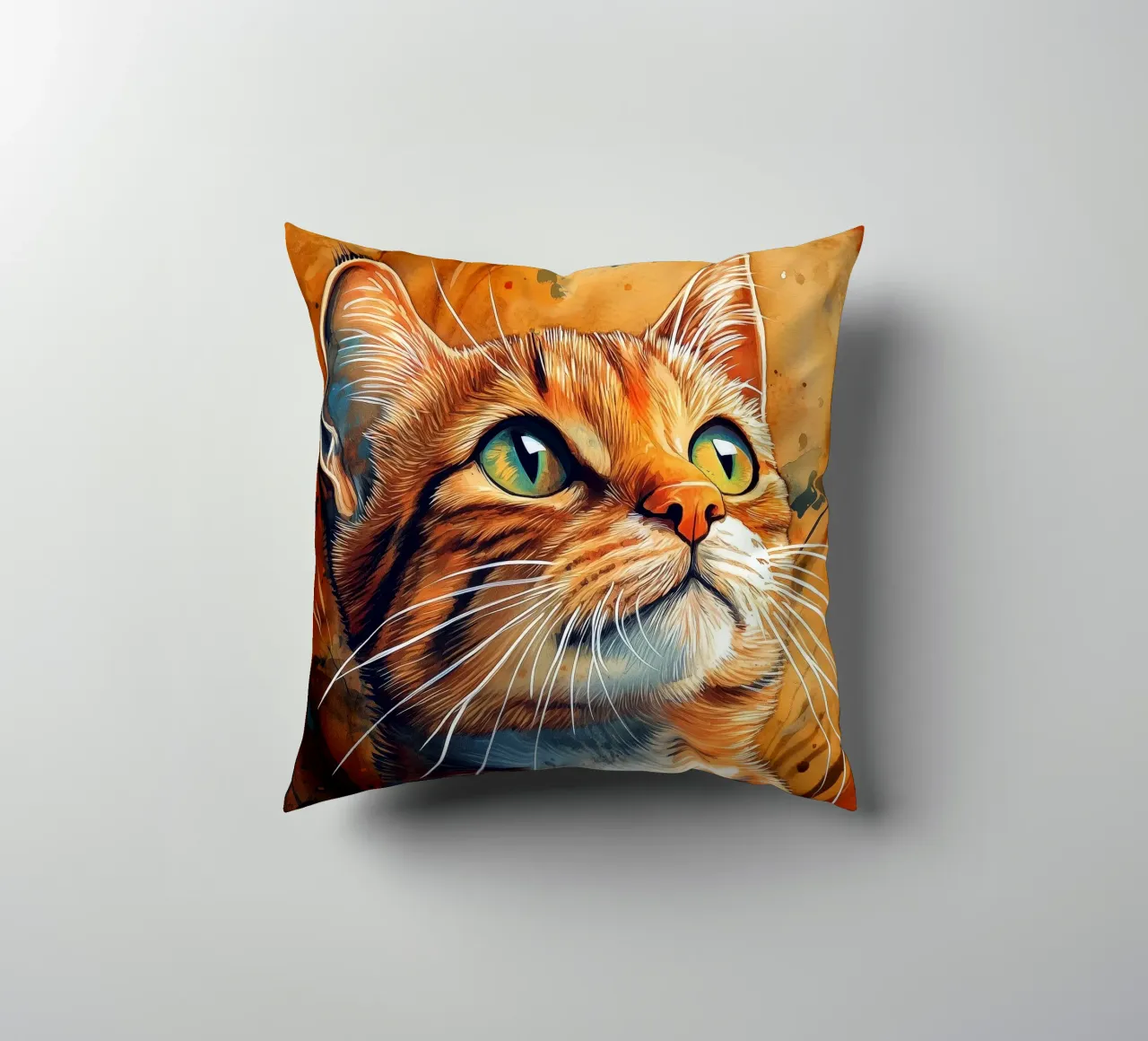 Gatto zenzero Henry cuscino da Justyna Jaszke JBJart