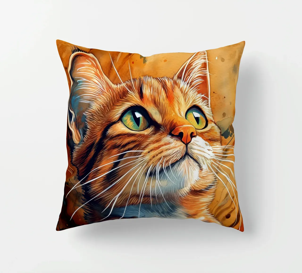 Gatto zenzero Henry cuscino da Justyna Jaszke JBJart