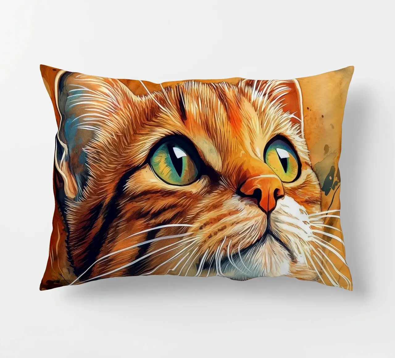 Gatto zenzero Henry cuscino da Justyna Jaszke JBJart