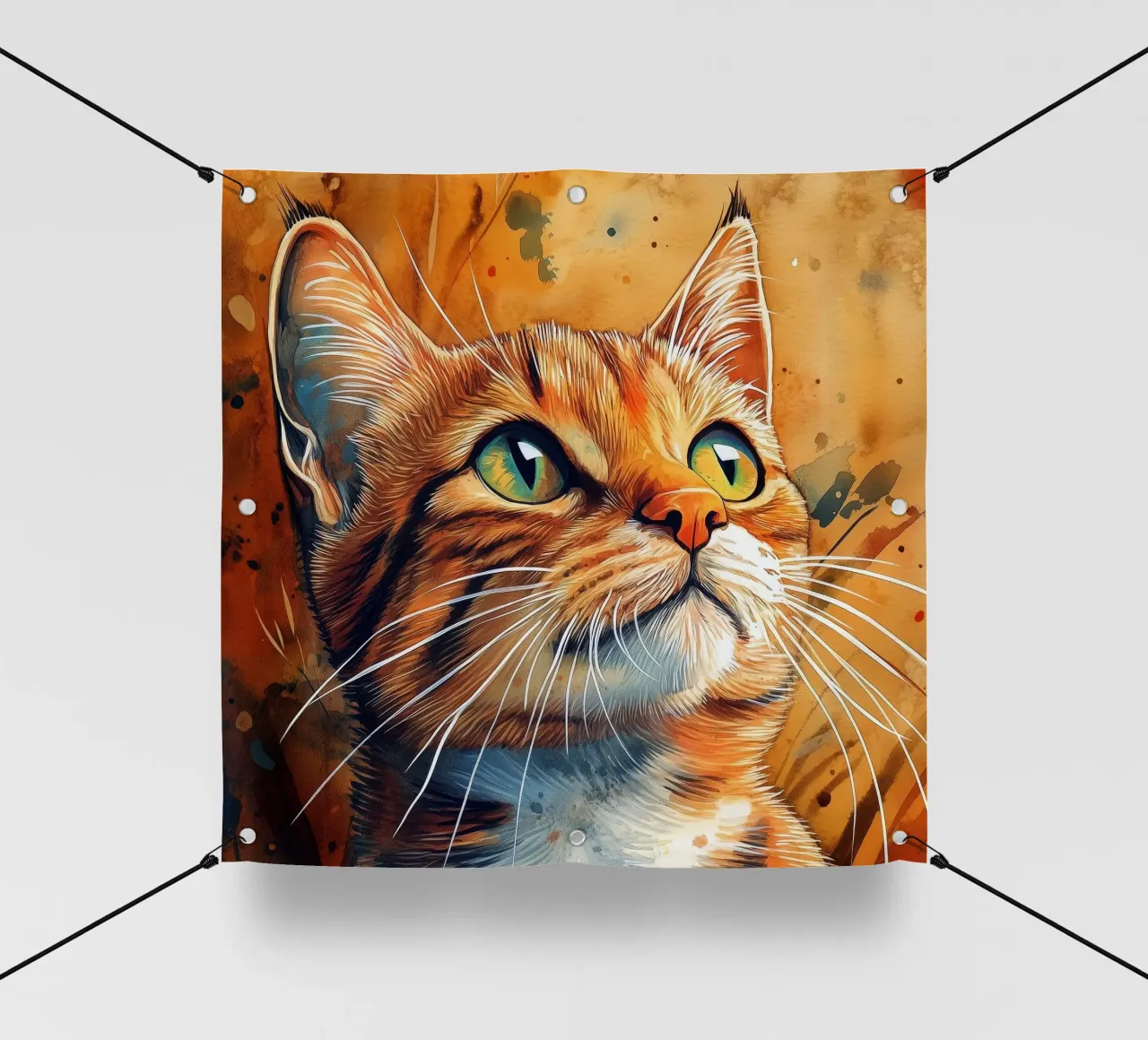 Gatto zenzero Henry telo in pvc da Justyna Jaszke JBJart