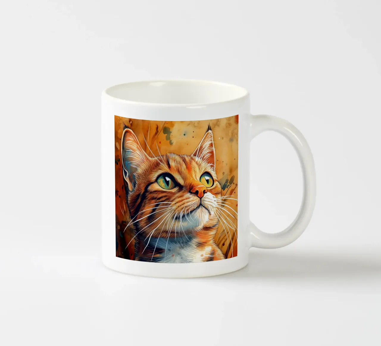 Gatto zenzero Henry tazza in ceramica da Justyna Jaszke JBJart