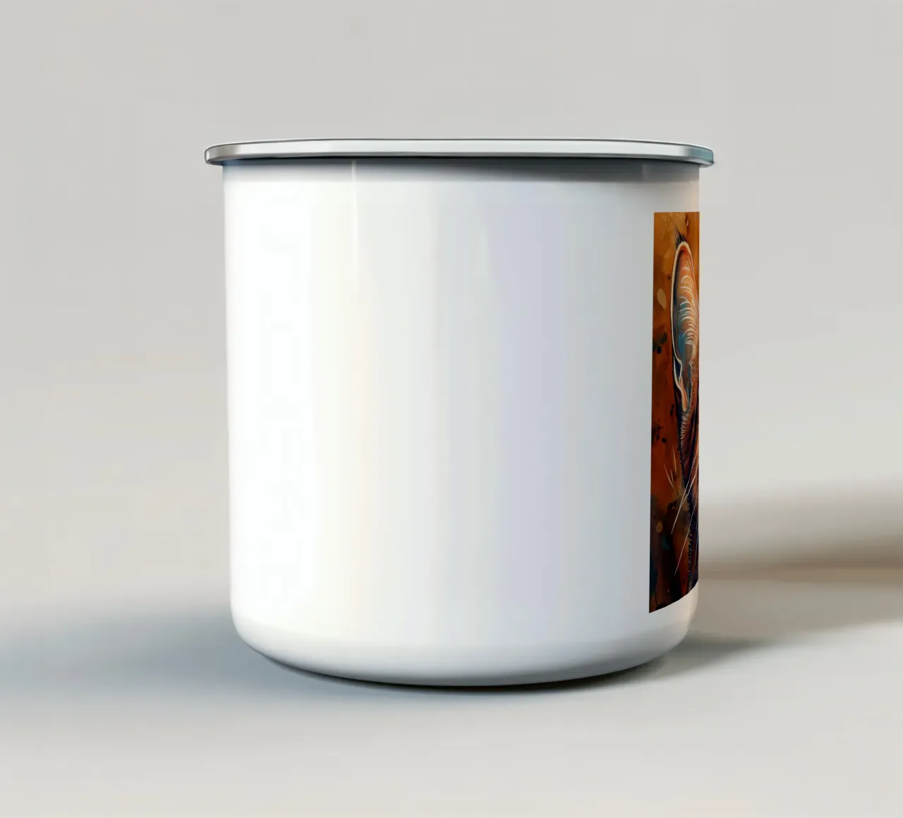 Gatto zenzero Henry tazza in smalto da Justyna Jaszke JBJart