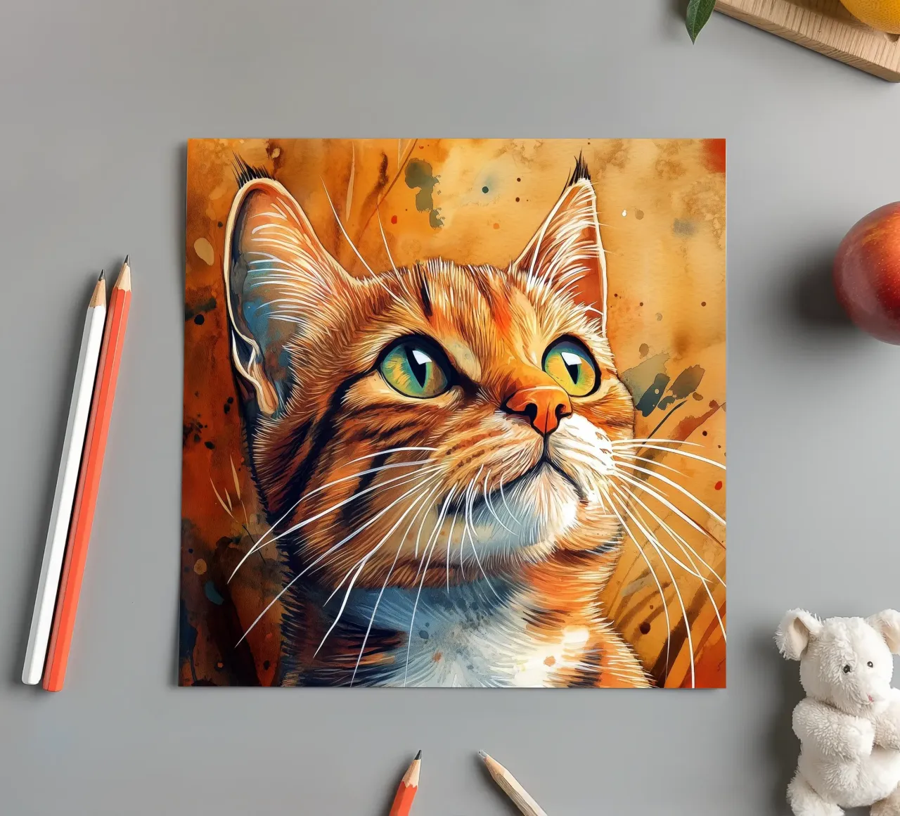 Ginger cat Henry sticker sheet by Justyna Jaszke JBJart