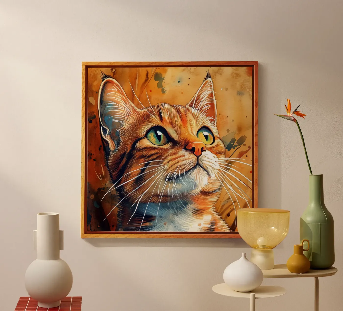 Ginger cat Henry plexiglass da Justyna Jaszke JBJart