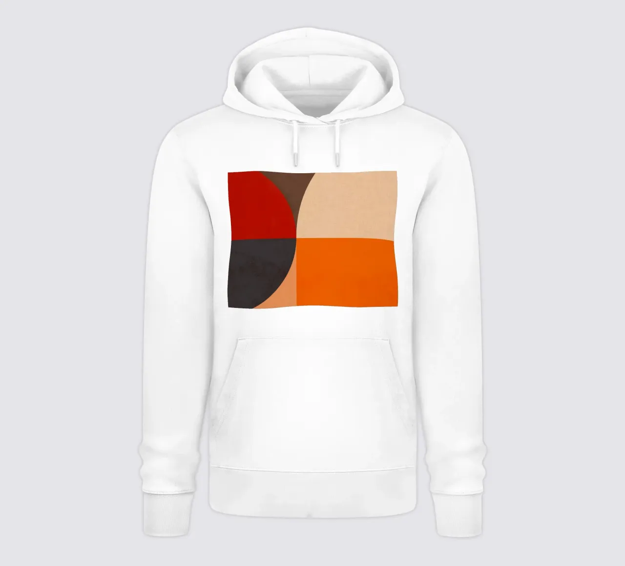 Composizione geometrica audace di ispirazione Bauhaus e Mid Mod 2/2 felpa con cappuccio da Dominique Vari Abstract