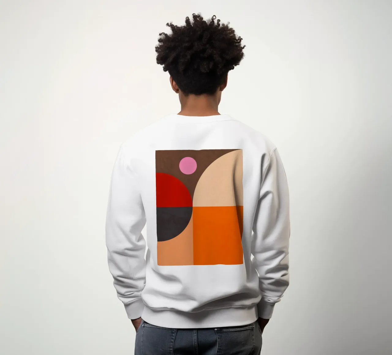 Composizione geometrica audace di ispirazione Bauhaus e Mid Mod 2/2 felpa da Dominique Vari Abstract