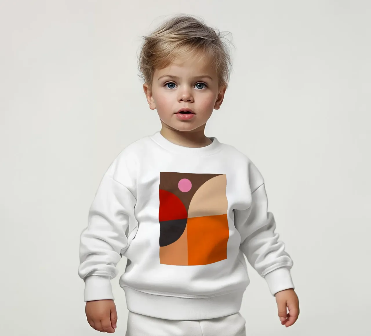 Composizione geometrica audace di ispirazione Bauhaus e Mid Mod 2/2 felpa neonato da Dominique Vari Abstract