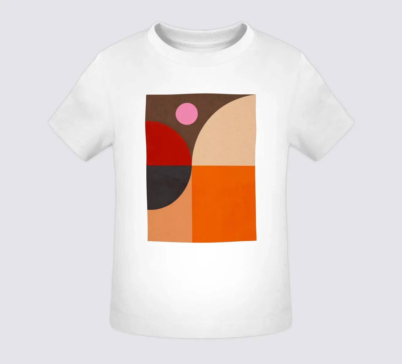 Composizione geometrica audace di ispirazione Bauhaus e Mid Mod 2/2 maglietta neonato da Dominique Vari Abstract