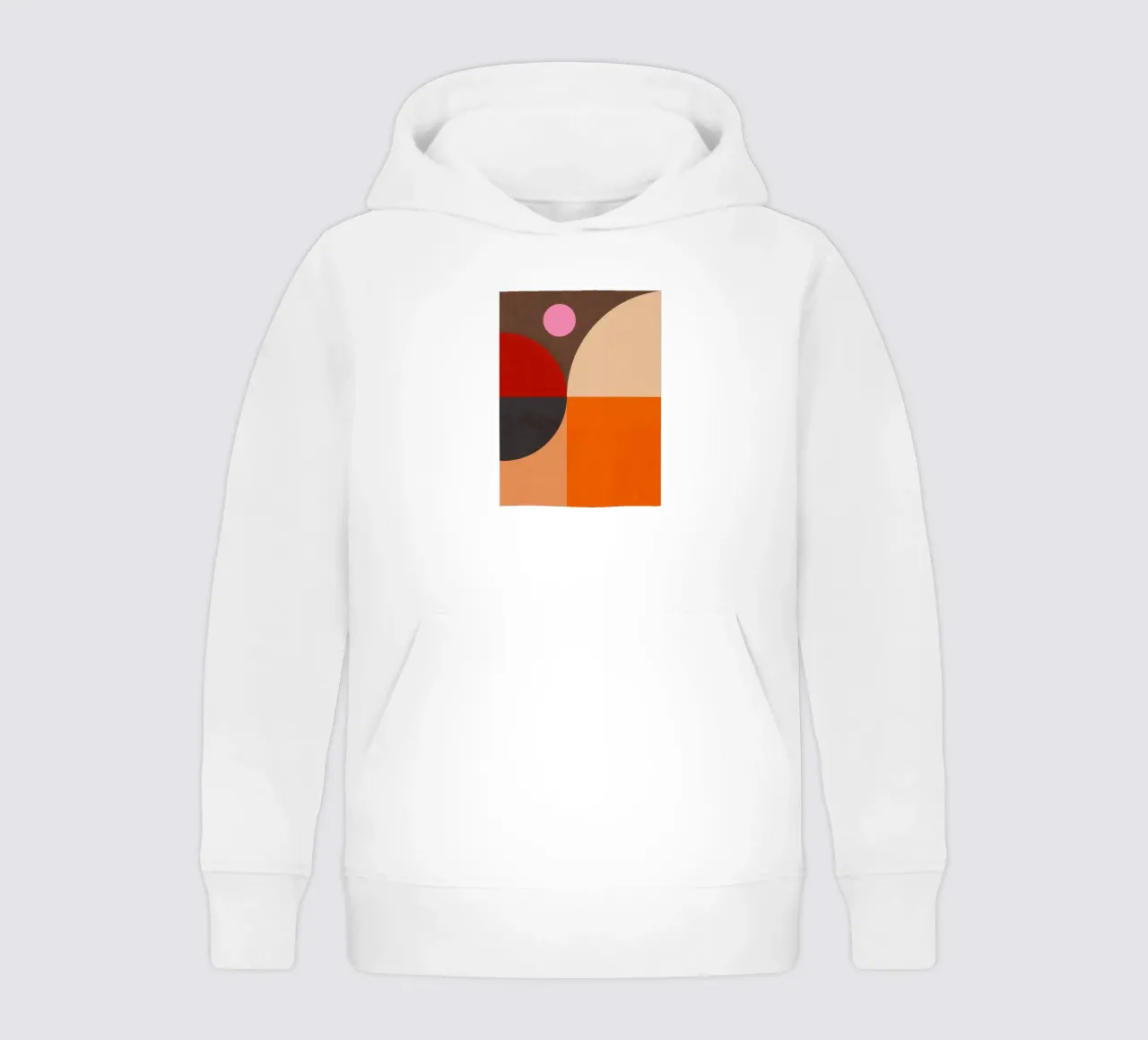 Composizione geometrica audace di ispirazione Bauhaus e Mid Mod 2/2 felpa bambino con cappuccio da Dominique Vari Abstract