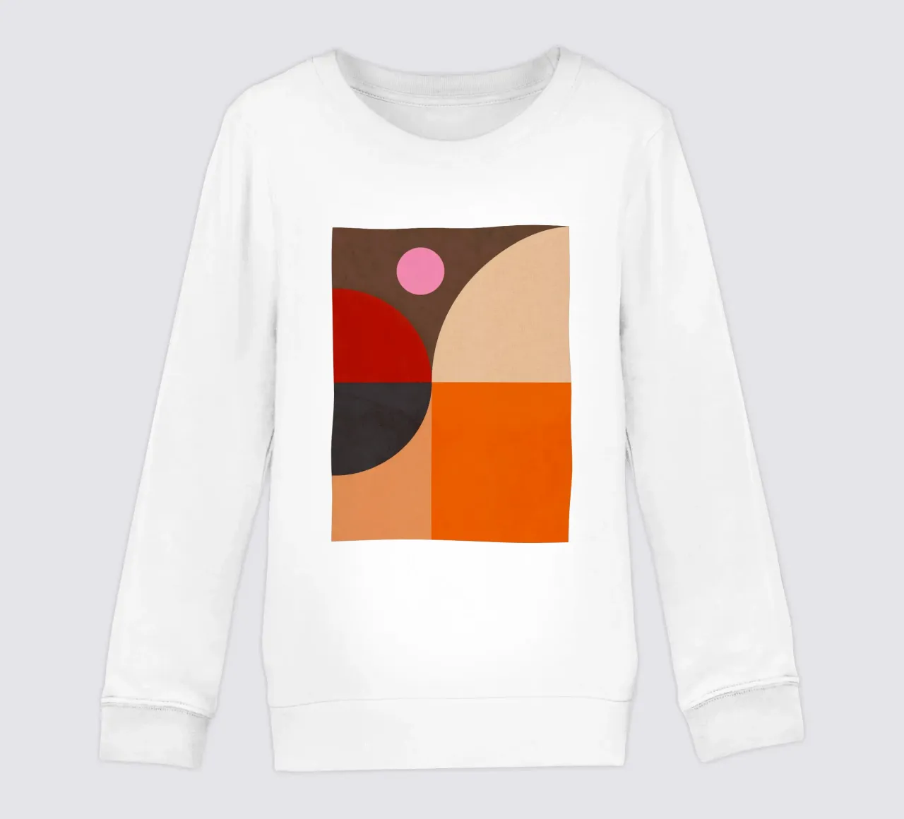 Composizione geometrica audace di ispirazione Bauhaus e Mid Mod 2/2 felpa bambino da Dominique Vari Abstract