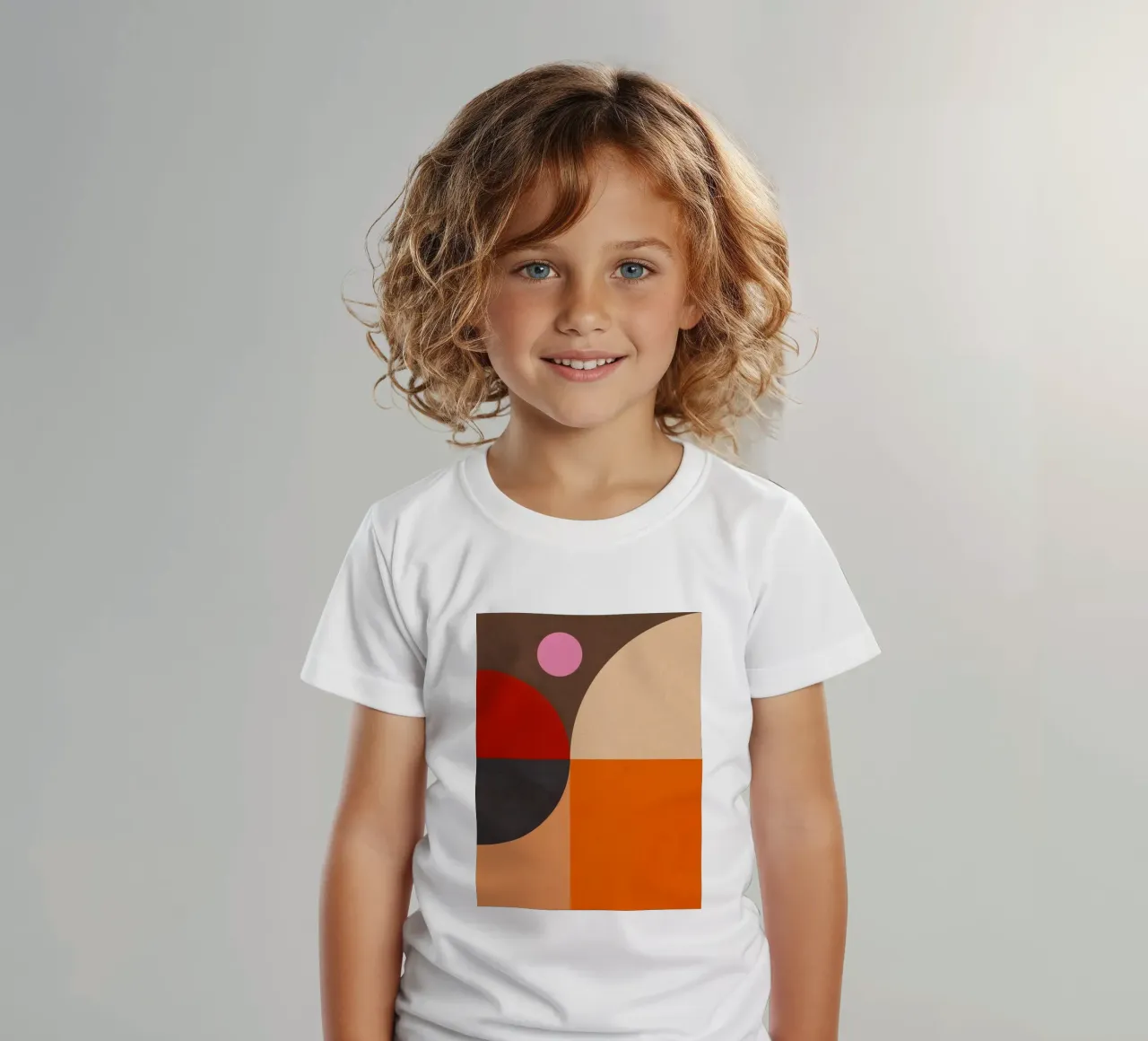 Composizione geometrica audace di ispirazione Bauhaus e Mid Mod 2/2 t-shirt bambini da Dominique Vari Abstract