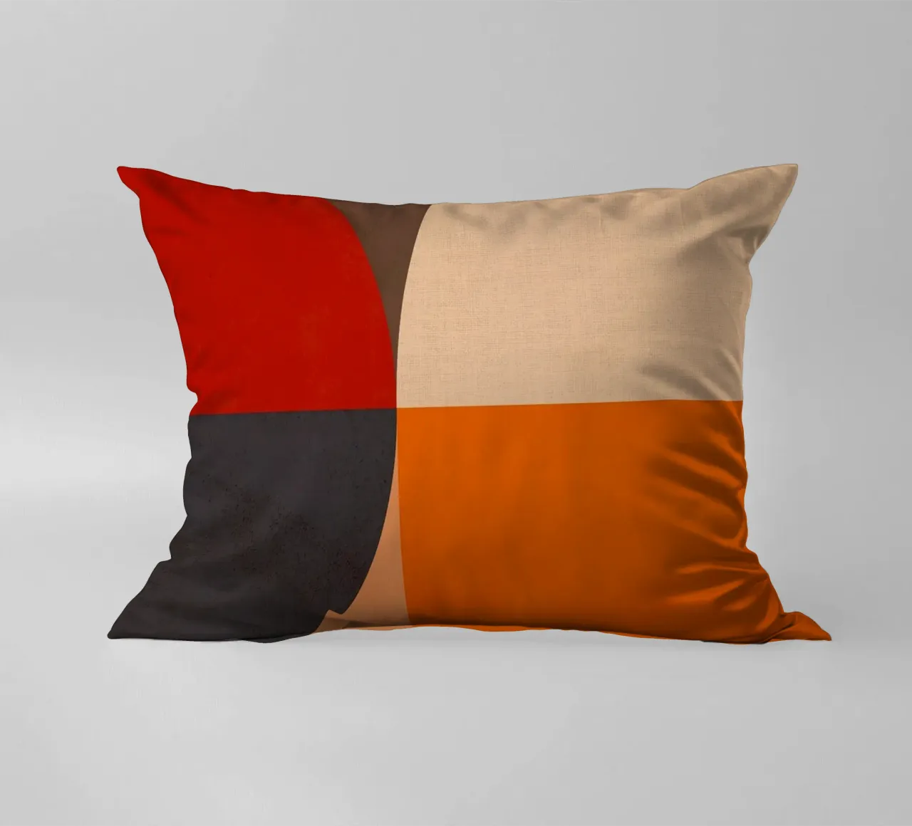 Composizione geometrica audace di ispirazione Bauhaus e Mid Mod 2/2 cuscino da Dominique Vari Abstract