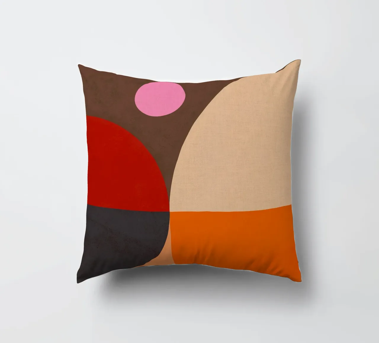 Composizione geometrica audace di ispirazione Bauhaus e Mid Mod 2/2 cuscino da Dominique Vari Abstract