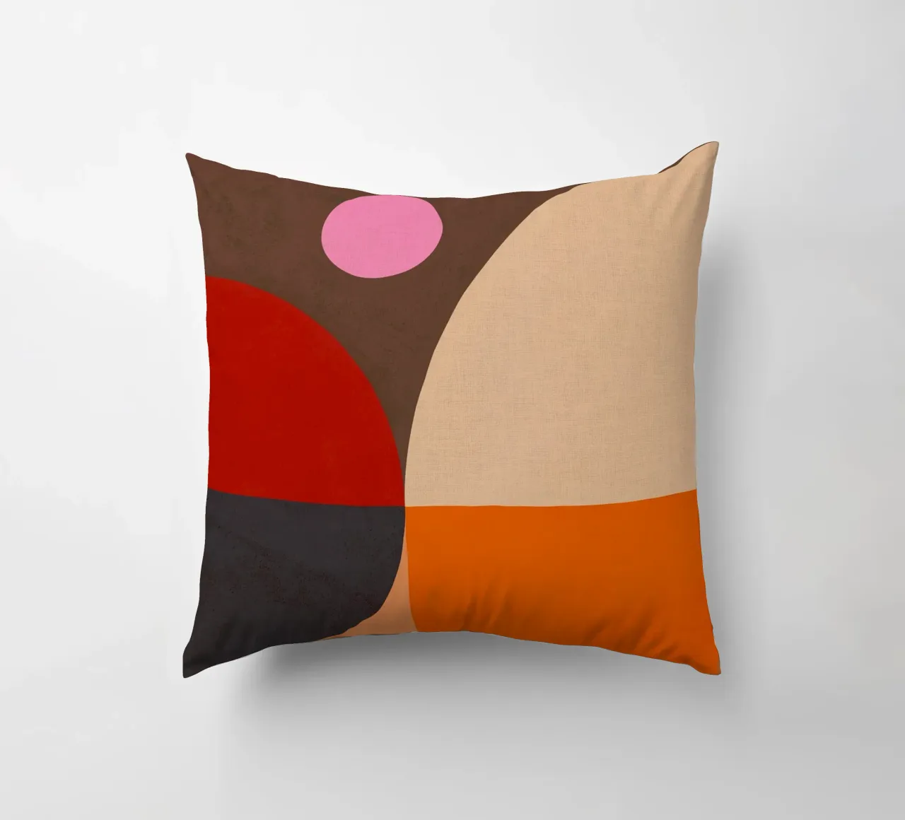 Composizione geometrica audace di ispirazione Bauhaus e Mid Mod 2/2 cuscino da Dominique Vari Abstract