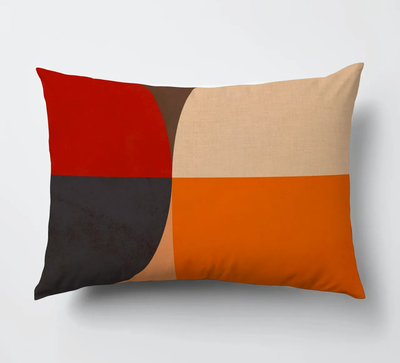 Composizione geometrica audace di ispirazione Bauhaus e Mid Mod 2/2 cuscino da Dominique Vari Abstract