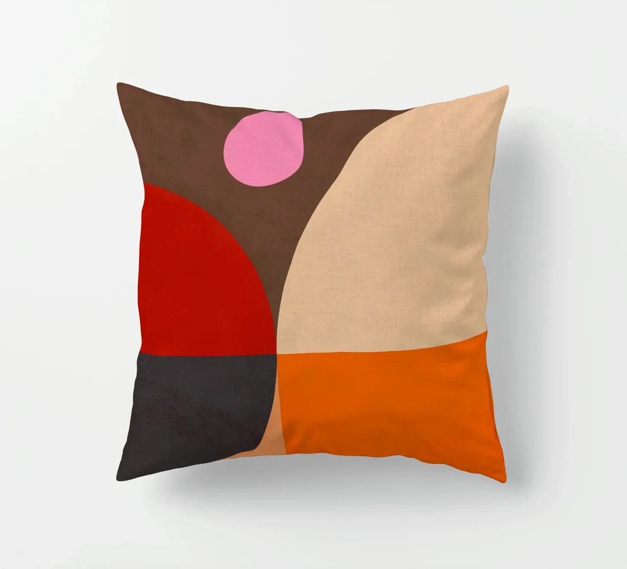 Composizione geometrica audace di ispirazione Bauhaus e Mid Mod 2/2 cuscino da Dominique Vari Abstract
