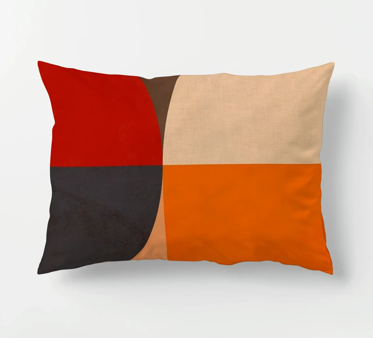 Composizione geometrica audace di ispirazione Bauhaus e Mid Mod 2/2 cuscino da Dominique Vari Abstract