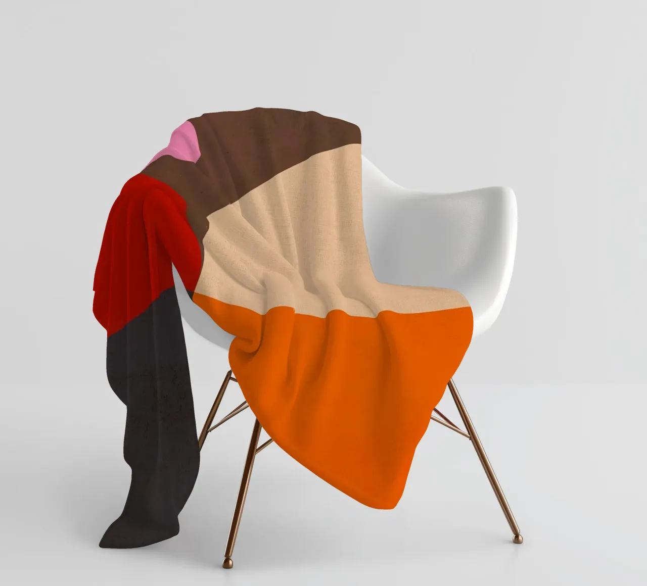 Composizione geometrica audace di ispirazione Bauhaus e Mid Mod 2/2 coperta in pile da Dominique Vari Abstract