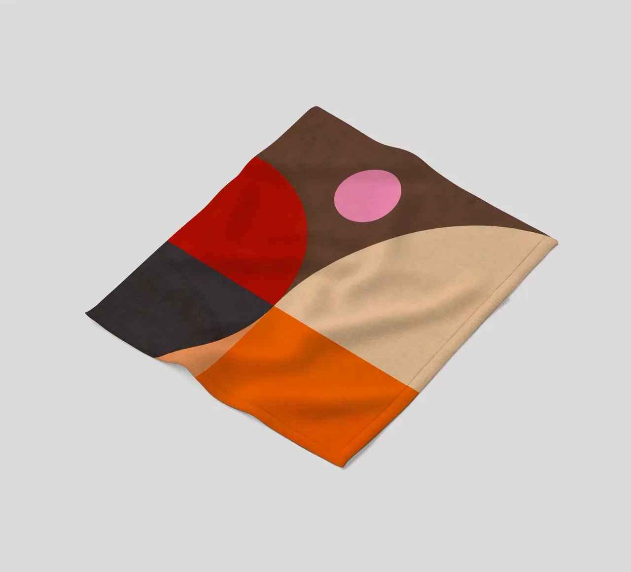 Composizione geometrica audace di ispirazione Bauhaus e Mid Mod 2/2 coperta in pile da Dominique Vari Abstract