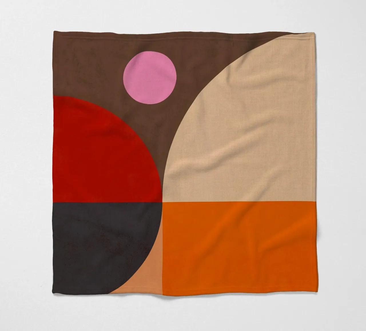 Composizione geometrica audace di ispirazione Bauhaus e Mid Mod 2/2 coperta in pile da Dominique Vari Abstract