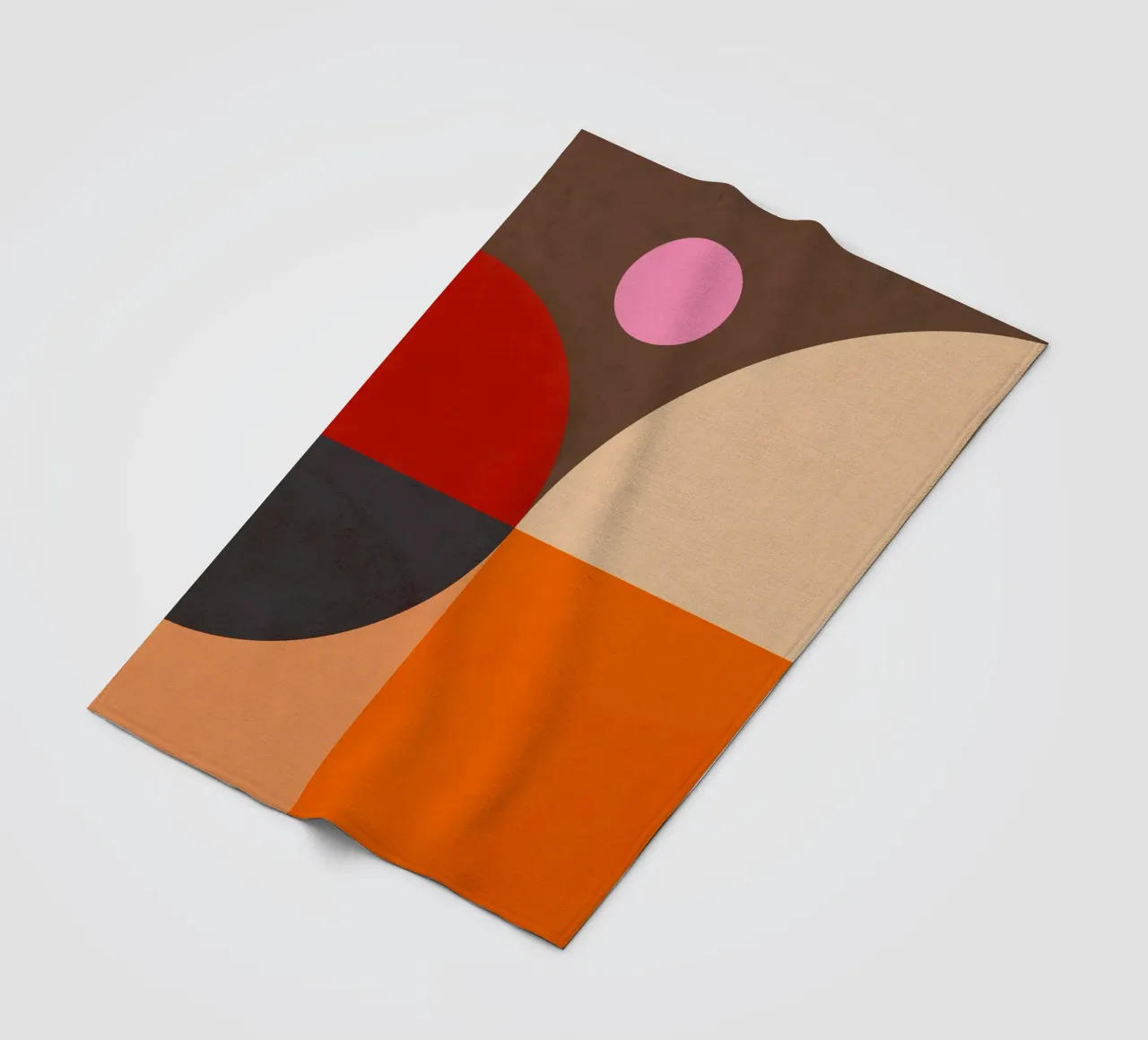 Composizione geometrica audace di ispirazione Bauhaus e Mid Mod 2/2 coperta in pile da Dominique Vari Abstract