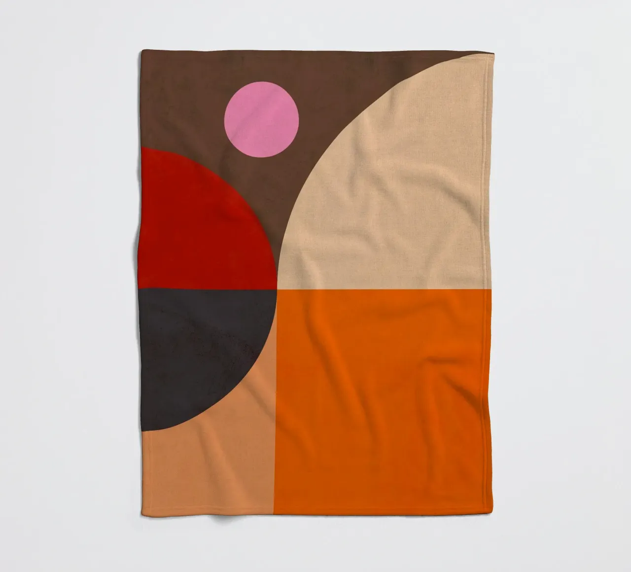 Composizione geometrica audace di ispirazione Bauhaus e Mid Mod 2/2 coperta in pile da Dominique Vari Abstract