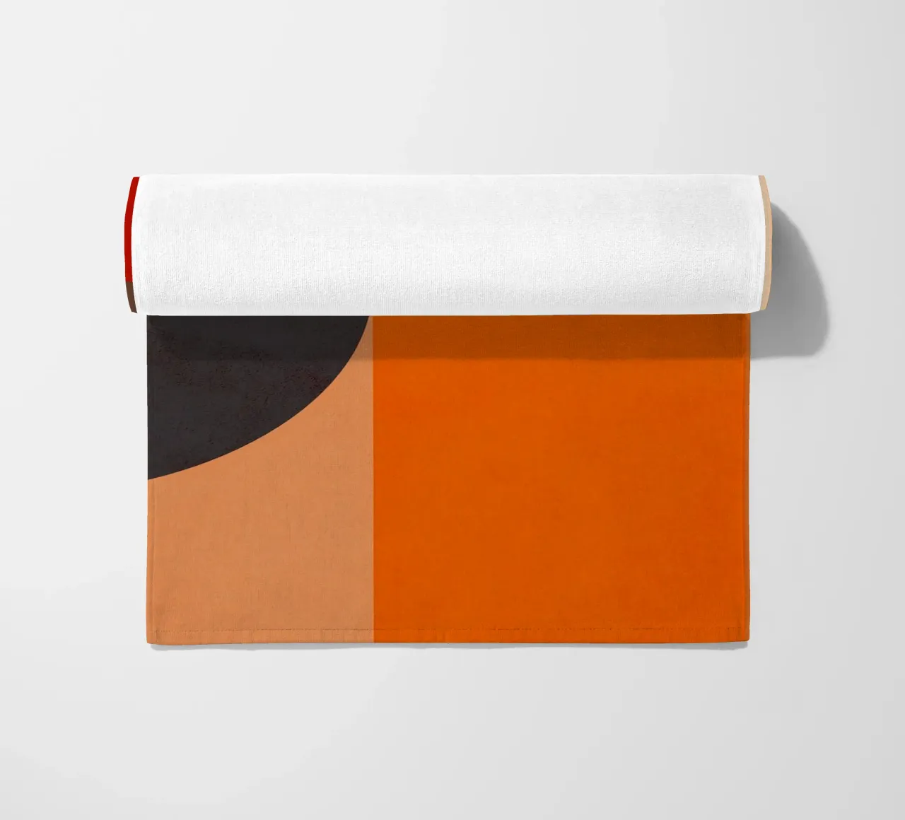 Composizione geometrica audace di ispirazione Bauhaus e Mid Mod 2/2 telo mare da Dominique Vari Abstract