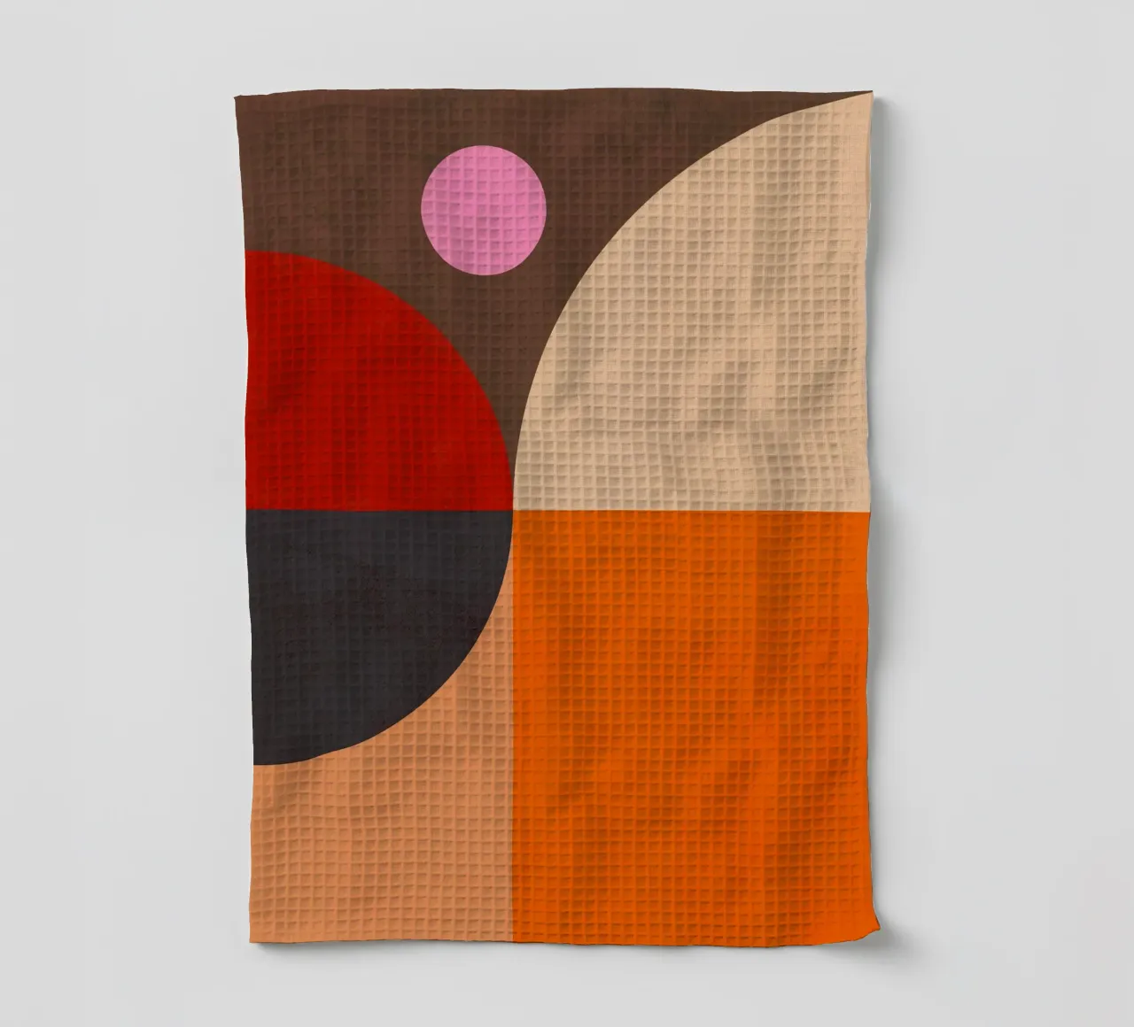Composizione geometrica audace di ispirazione Bauhaus e Mid Mod 2/2 canovaccio da cucina da Dominique Vari Abstract