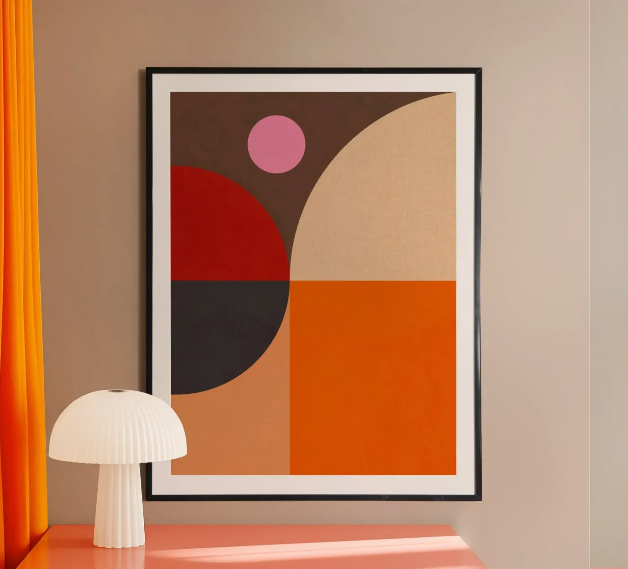 Composizione geometrica audace di ispirazione Bauhaus e Mid Mod 2/2 poster da Dominique Vari Abstract