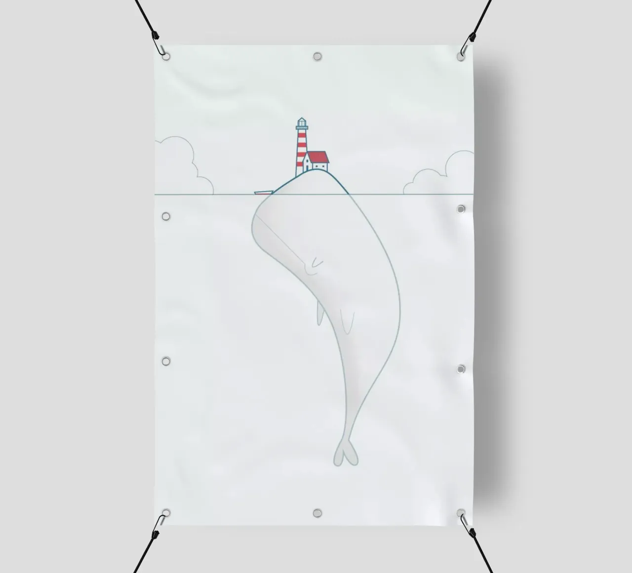 The Lighthouse Keeper telo in pvc da Ale Giorgini