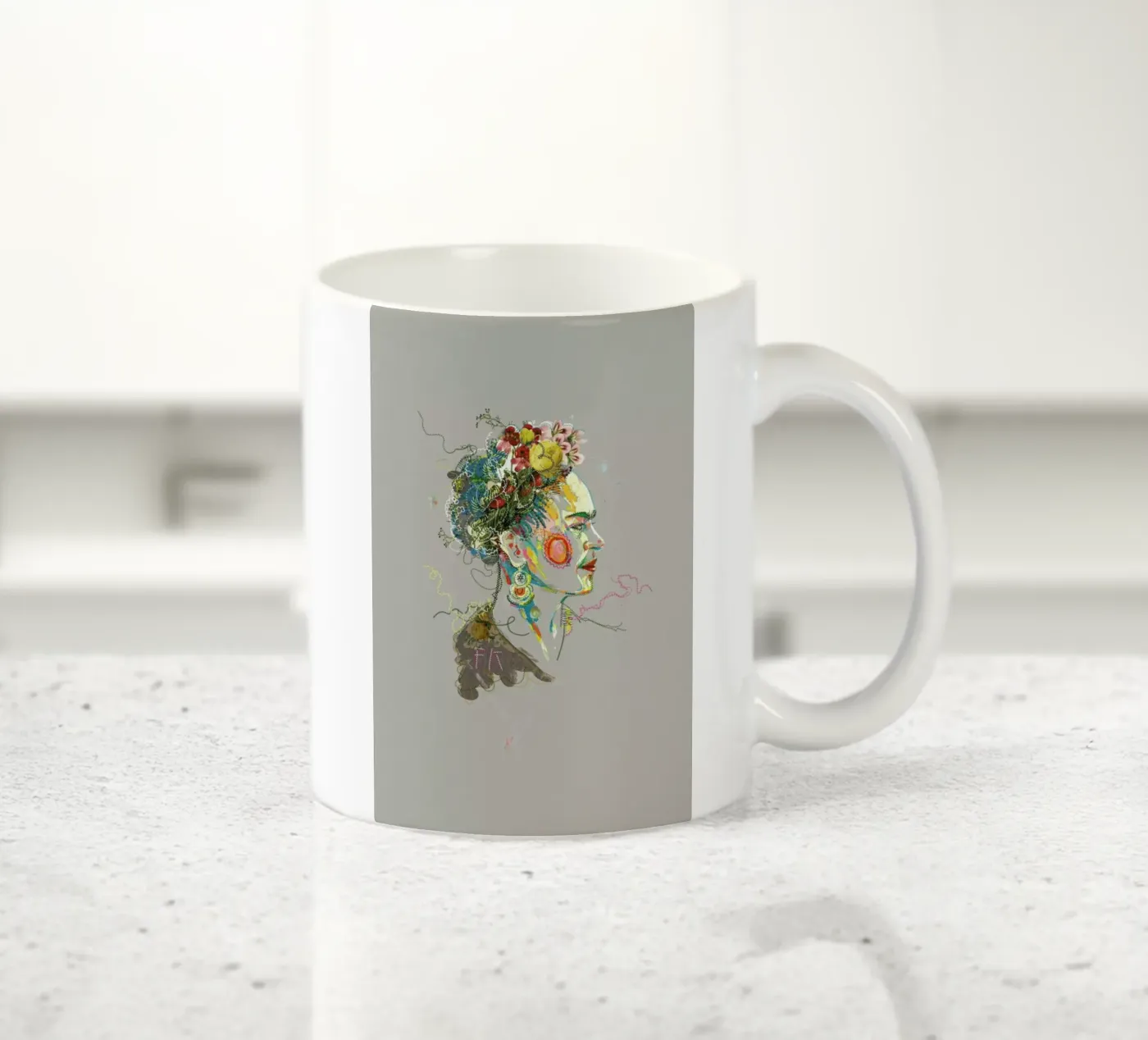 Frida 2 ceramic mug by Carlos Quitério