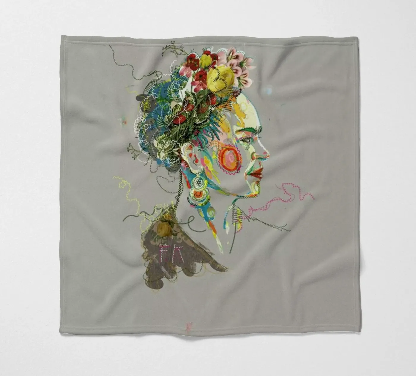 Frida 2 Fleecedecke von Carlos Quitério