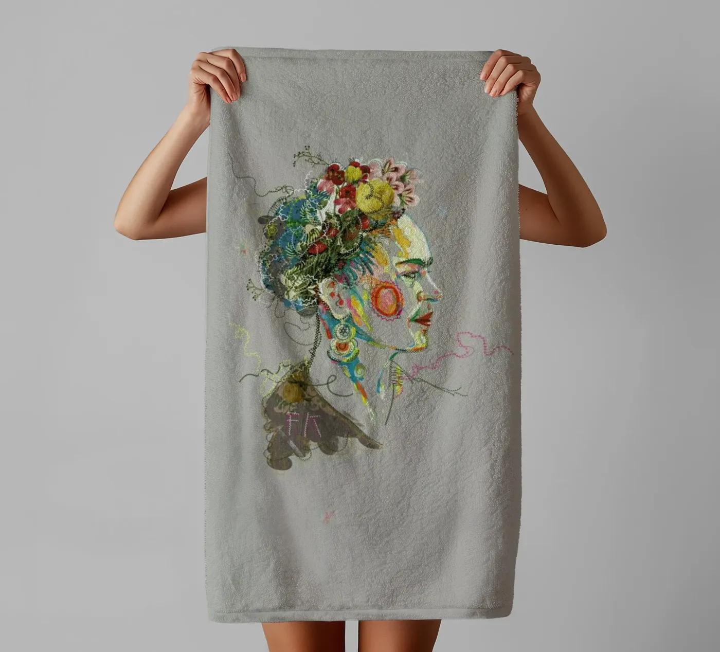 Frida 2 badhanddoek van Carlos Quitério