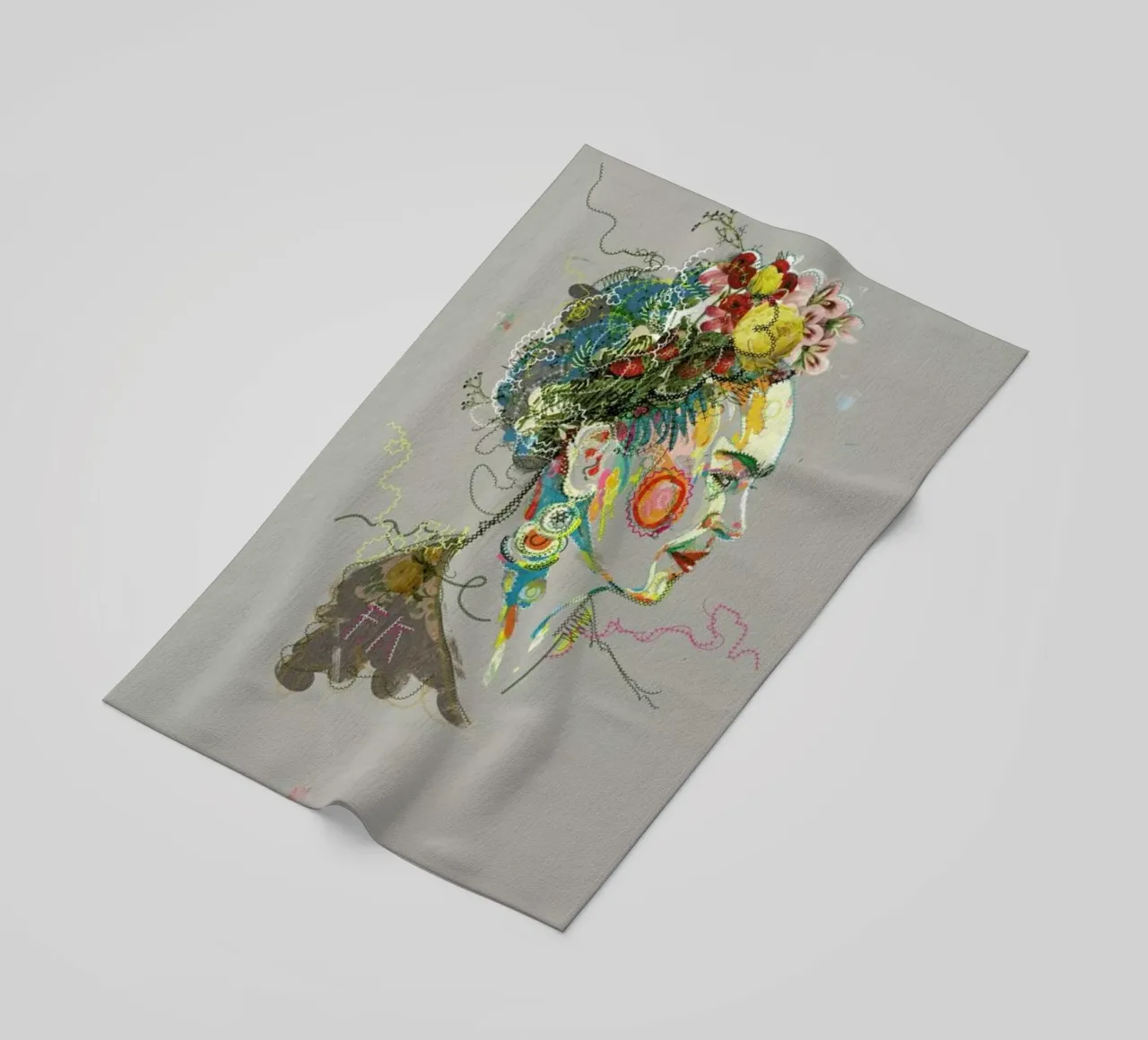 Frida 2 beach towel by Carlos Quitério