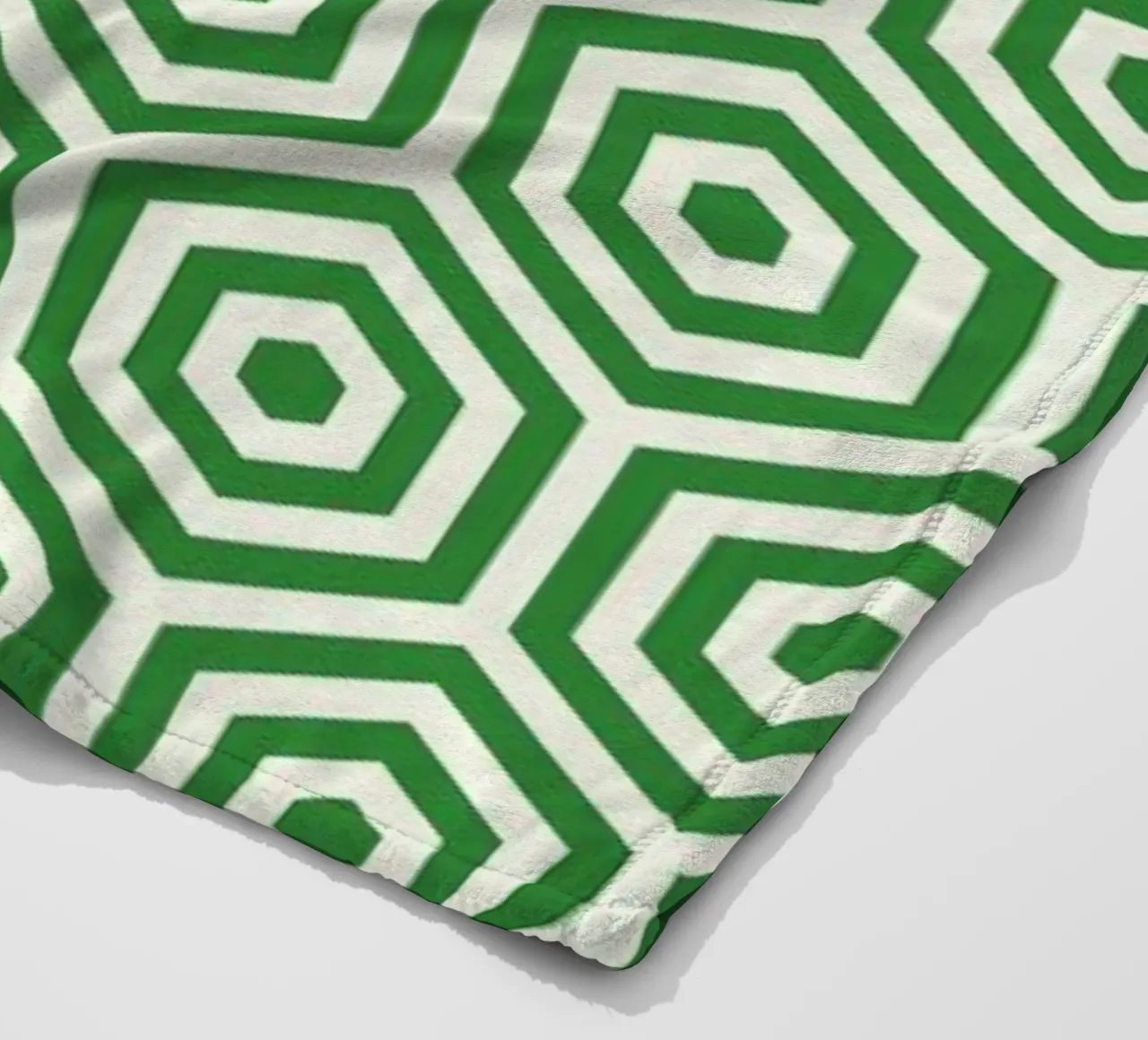 Green Beehive fleece blanket by Bo Lundberg