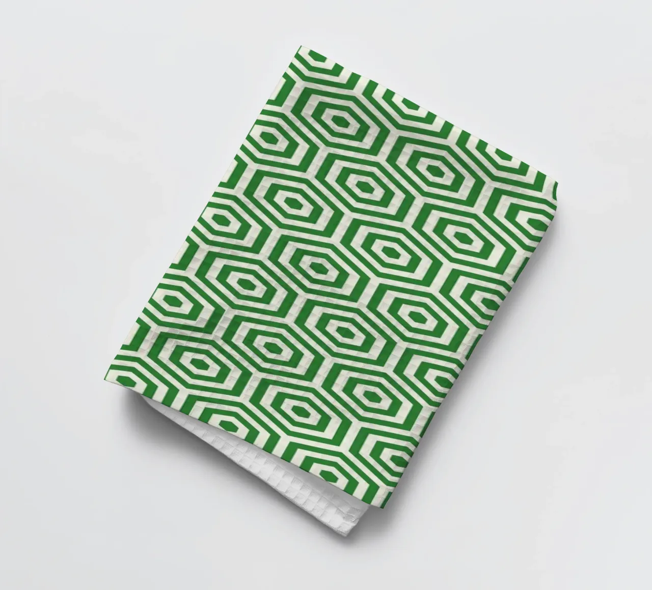 Green Beehive tea towel by Bo Lundberg
