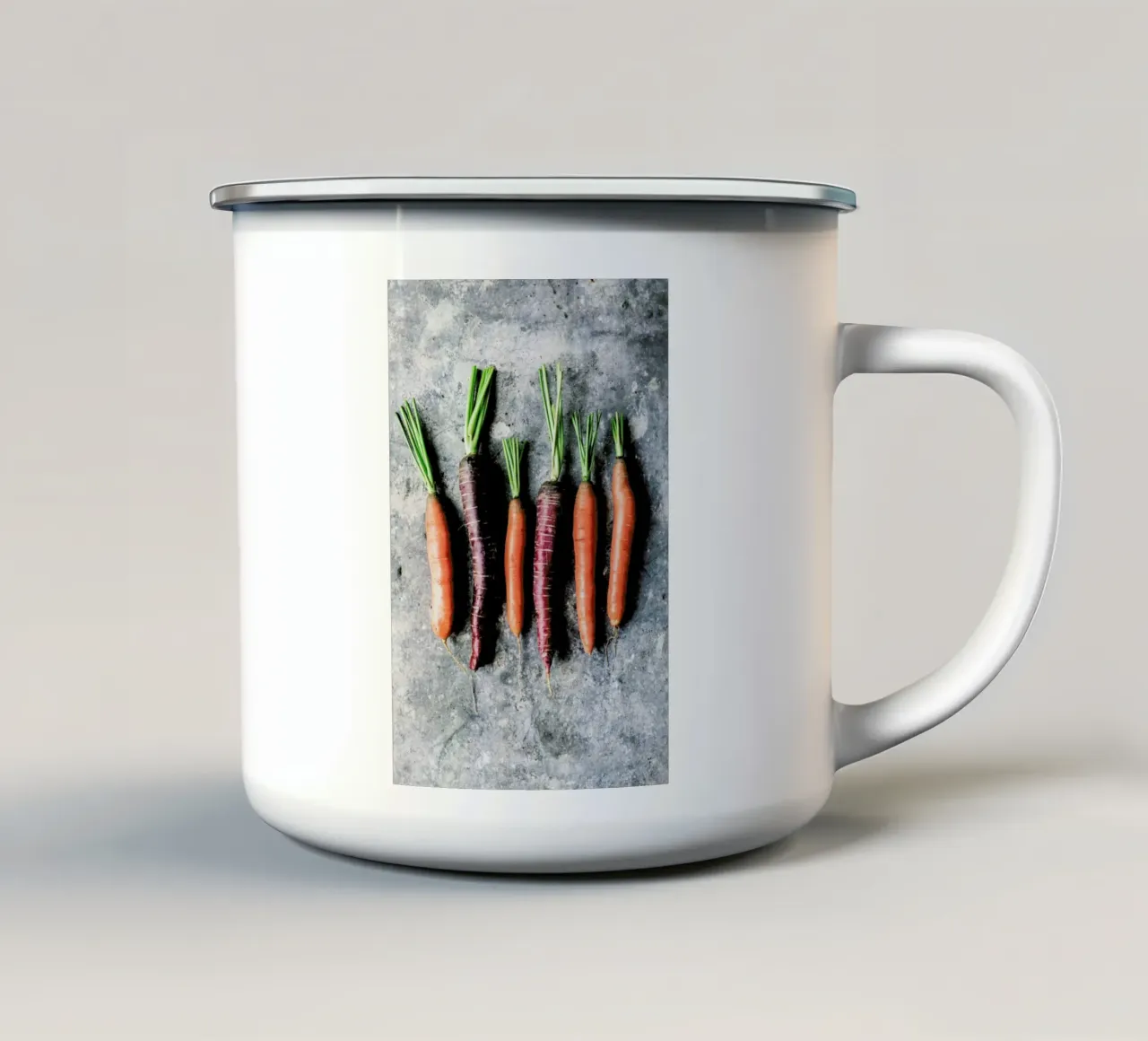 Bunte Möhren taza de esmalte de Eat this