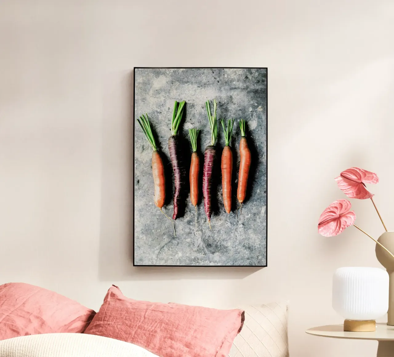 Bunte Möhren plexiglass da Eat this