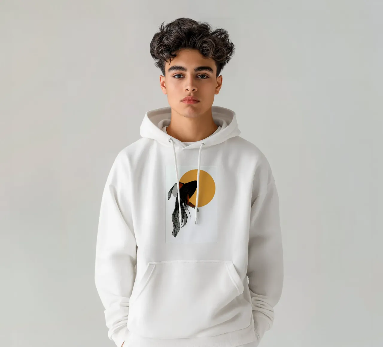 Goldfish felpa con cappuccio da Morgan Kendall