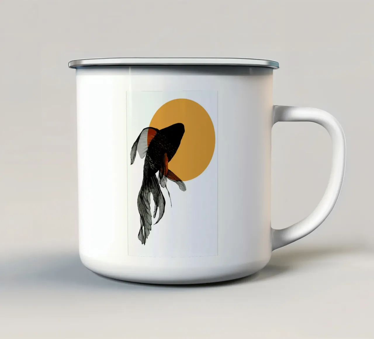 Goldfish tazza in smalto da Morgan Kendall