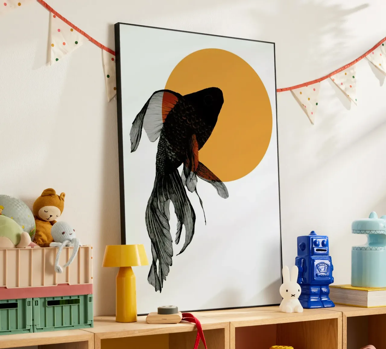 Goldfish alluminio dibond da Morgan Kendall