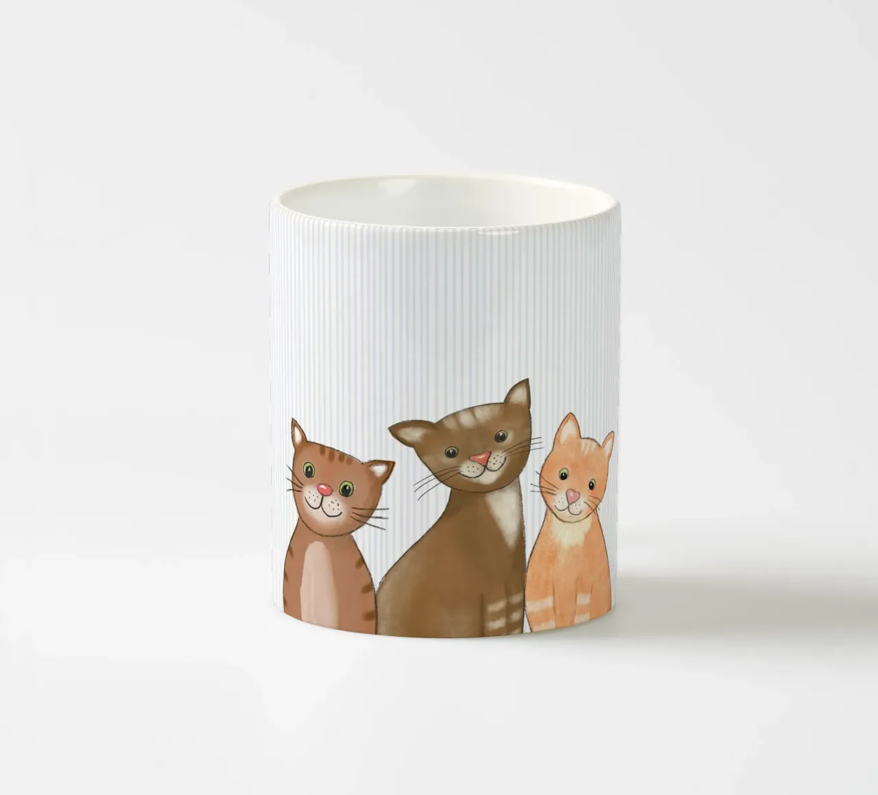 Drei Katzen tazza in ceramica da Farbwelten