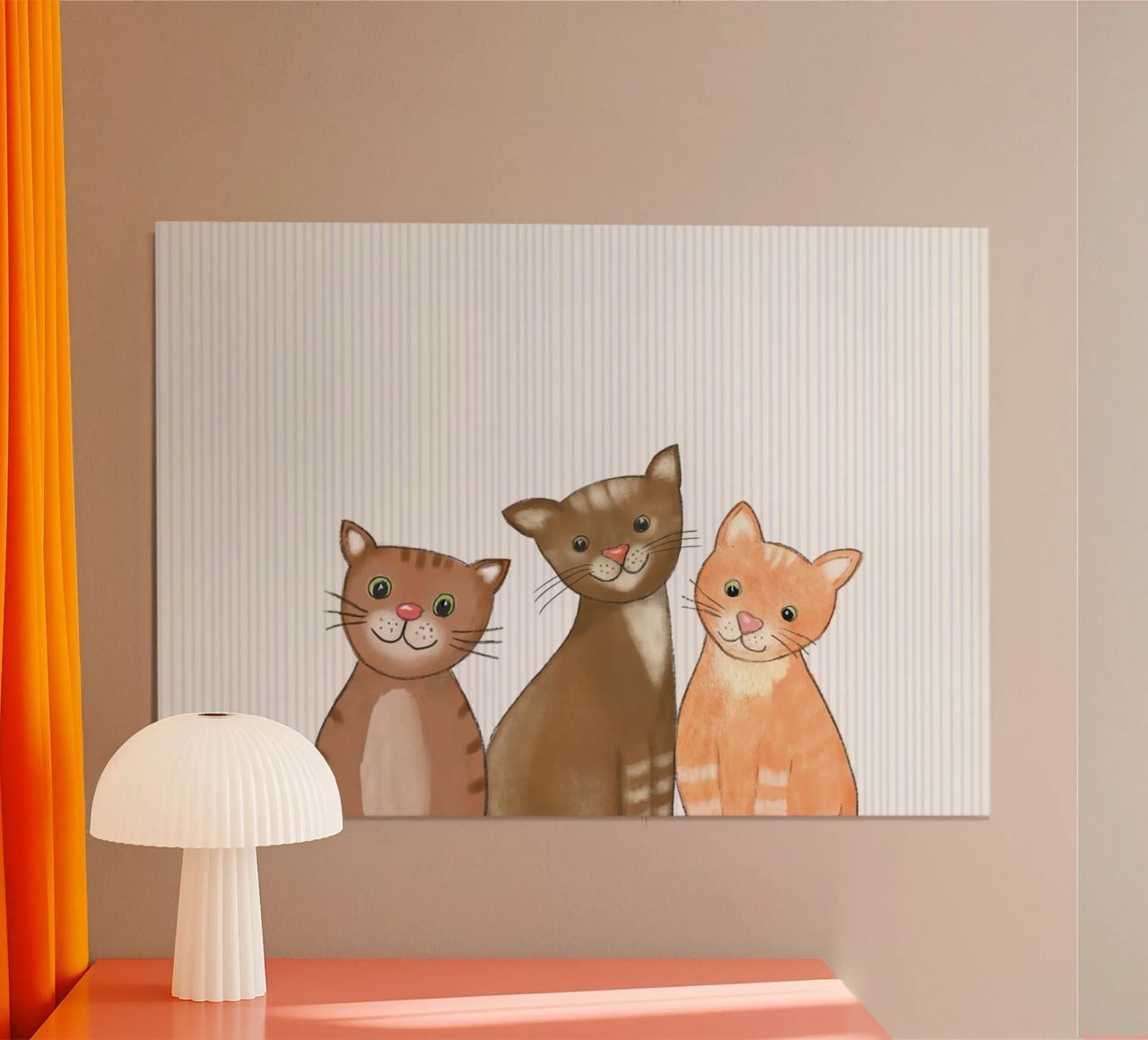 Drei Katzen Poster von Farbwelten