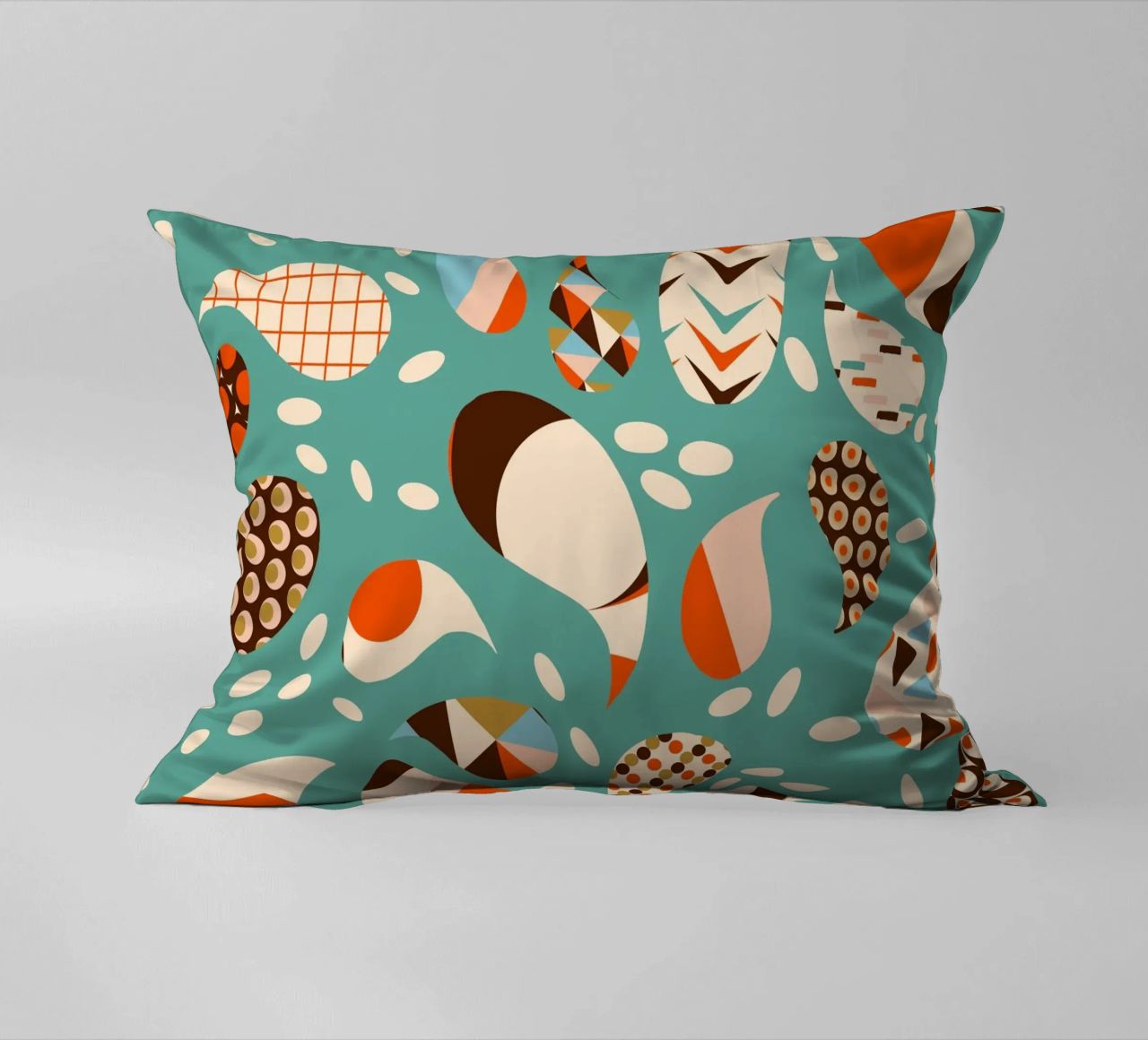 Patchwork Paisley retrò - Boho moderno di metà secolo cuscino da susanacosta